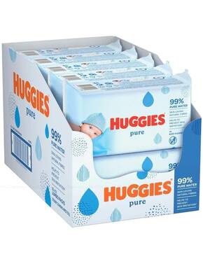 Huggies - Huggies Pure Yenidoğan Hassas Islak Havlu 72 Yaprak 10'lu Maxi Paket (720 Yaprak)
