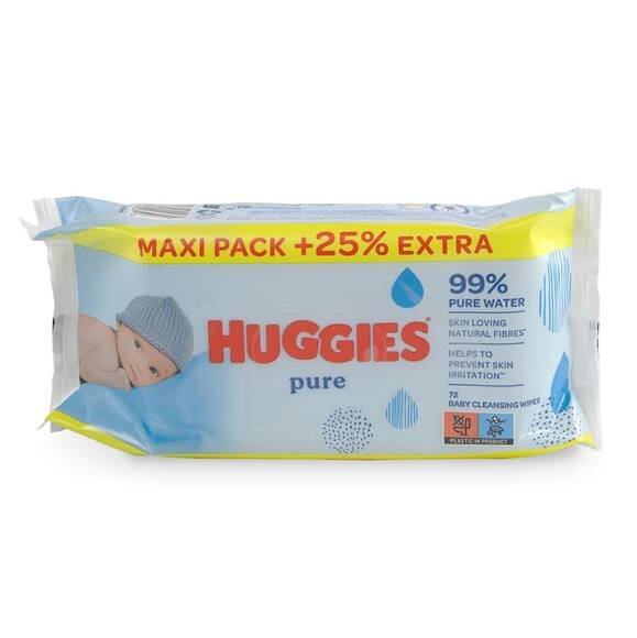 Huggies Pure Yenidoğan Hassas Islak Havlu 72 Yaprak 10'lu Maxi Paket (720 Yaprak)