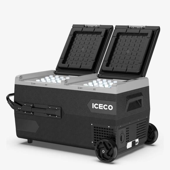 ICECO K95D 12/24Volt 95Lt Akülü/Kablolu/ Çift Bölmeli Kompresörlü Outdoor Oto Buzdolabı/Dondurucu (Akü Dahil Değildir) - 1