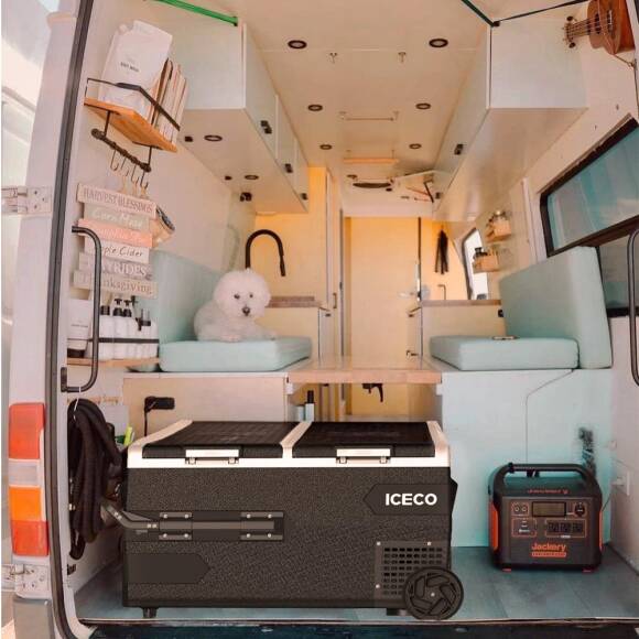 ICECO K95D 12/24Volt 95Lt Akülü/Kablolu/ Çift Bölmeli Kompresörlü Outdoor Oto Buzdolabı/Dondurucu (Akü Dahil Değildir) - 7