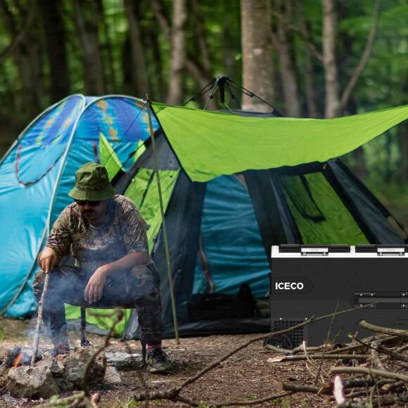 ICECO K95D 12/24Volt 95Lt Akülü/Kablolu/ Çift Bölmeli Kompresörlü Outdoor Oto Buzdolabı/Dondurucu (Akü Dahil Değildir) - 10