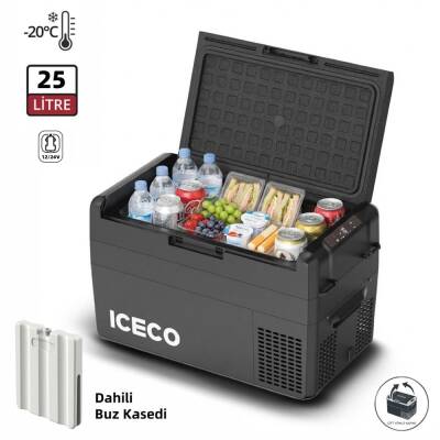 ICECO MCD25B 12/24Volt 25 Litre Kompresörlü Oto Buzdolabı/Dondurucu + Buz Kaseti - ICECO