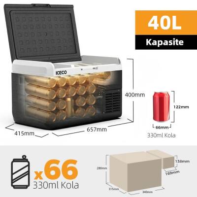 ICECO MCD40D 12/24Volt 40 Litre Kompresörlü Outdoor Oto Buzdolabı - 5