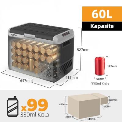 ICECO MCD60D 12/24Volt 60 Litre Kompresörlü Outdoor Oto Buzdolabı - 5