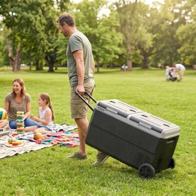 ICECO MCD75D 12/24Volt 75 Litre Kompresörlü Çift Bölmeli Tekerlekli Outdoor Oto Buzdolabı/Dondurucu - 7