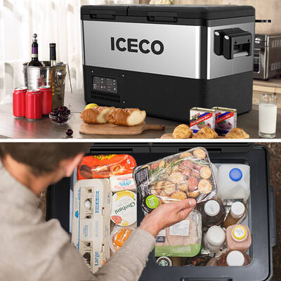 ICECO TCD45 12/24Volt 45 Litre Çift Bölmeli Outdoor Kompresörlü Oto Buzdolabı/Dondurucu - Thumbnail