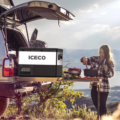 ICECO TCD55 12/24Volt 55 Litre Çift Bölmeli Outdoor Kompresörlü Oto Buzdolabı/Dondurucu - Thumbnail
