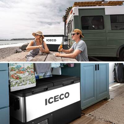 ICECO TCD55 12/24Volt 55 Litre Çift Bölmeli Outdoor Kompresörlü Oto Buzdolabı/Dondurucu - 9