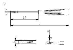 İzeltaş 4500170480 Elektronikçi Tip (Klemens) Düz Uçlu Tornavida 4x80 - 2