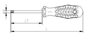 İzeltaş 4776180025 Delikli Torx Uçlu Tornavida TR25 - 2