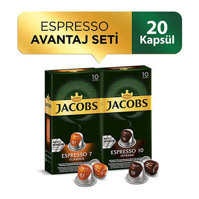 Jacobs Espresso Kapsül Kahve Avantaj Seti 20 Kapsül - 1