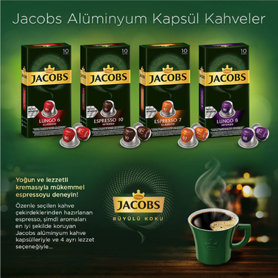 Jacobs Kapsül Kahve Espresso 10 Intenso 10'lu - Thumbnail