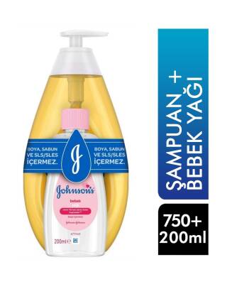 Johnson's Baby Gold Şampuan 750 ml + Bebek Yağı 200 ml - Johnson´s Baby