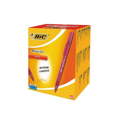 Bic Round Stic Tükenmez Kalem 1 mm Kırmızı 60'lı Paket - 1