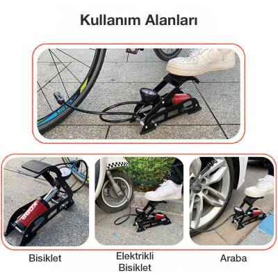 KOBB KB0901 87PSI Analog Basınç Göstergeli Ayak Pompası - 5