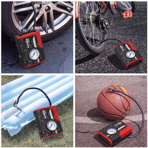 KOBB KB101 12Volt 100 PSI Analog Göstergeli Lastik Şişirme Hava Pompası - 3