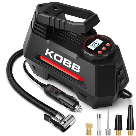 KOBB KB180 12Volt 150 PSI Ayarlanabilir Dijital Basınç Göstergeli Lastik Şişirme Pompası - 2