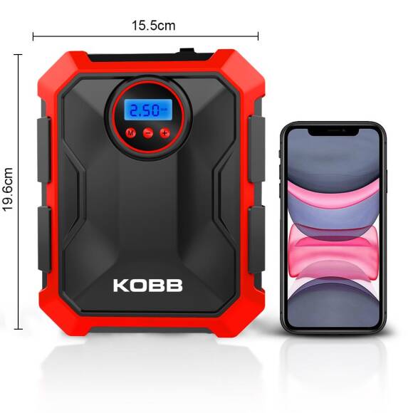 KOBB KB200 12Volt 150 PSI Ayarlanabilir Dijital Basınç Göstergeli Hava Lastik Şişirme Pompası - 4