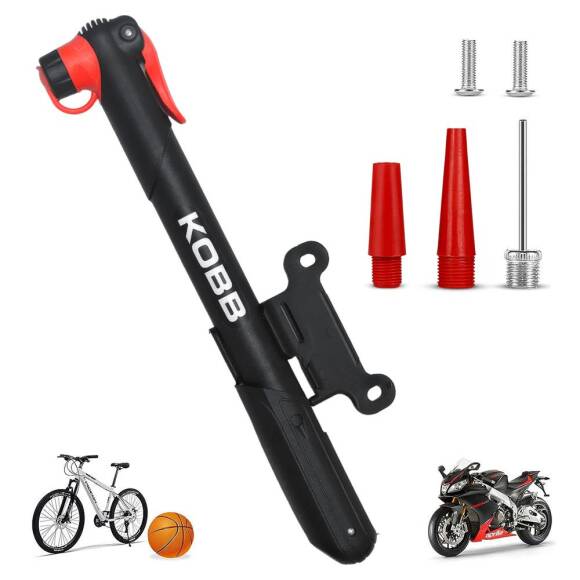 KOBB KB21 87 PSI Bisiklet Lastik Şişirme Taşınabilir Mini El Pompası + Bisiklet Montaj Aparatı - 1