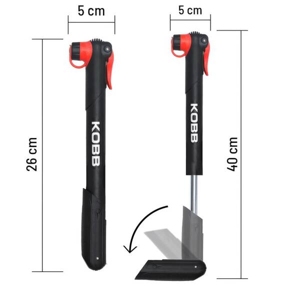 KOBB KB21 87 PSI Bisiklet Lastik Şişirme Taşınabilir Mini El Pompası + Bisiklet Montaj Aparatı - 3