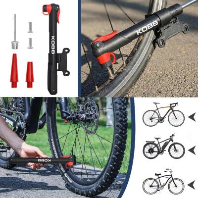 KOBB KB21 87 PSI Bisiklet Lastik Şişirme Taşınabilir Mini El Pompası + Bisiklet Montaj Aparatı - 9