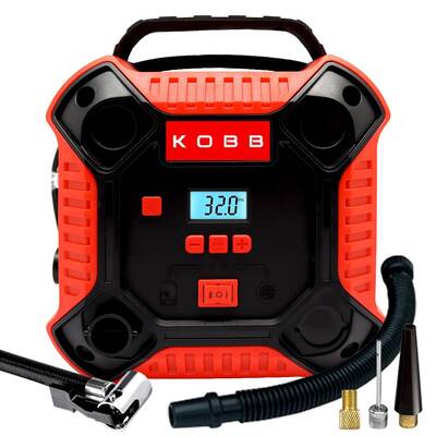 Kobb - KOBB KB250 12Volt 160 PSI Dijital Basınç Göstergeli Lastik & Yatak Şişirme Pompası