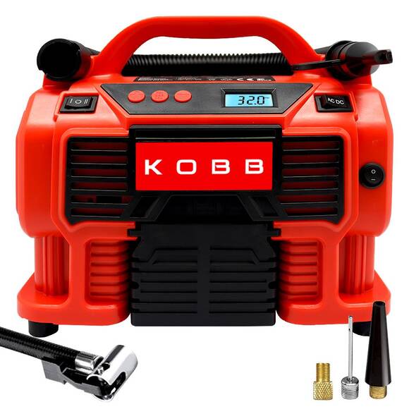KOBB KB300 12Volt/220Volt 160 PSI Dijital Basınç Göstergeli Lastik & Yatak Şişirme Pompası - 1