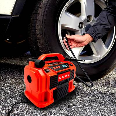 KOBB KB300 12Volt/220Volt 160 PSI Dijital Basınç Göstergeli Lastik & Yatak Şişirme Pompası - Thumbnail