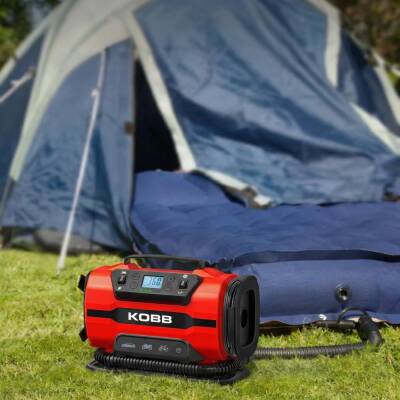 KOBB KB301 12Volt 220Volt 150 PSI Ayarlanabilir Dijital Basınç Göstergeli Lastik ve Yatak Şişirme Pompası - 6