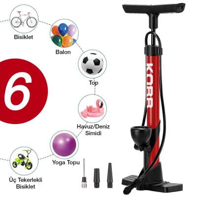 KOBB KB3848 87 PSI Analog Basınç Göstergeli Taşınabilir El Pompası - KOBB (1)