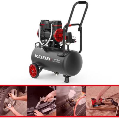 KOBB KBK25S 1.7HP 25Lt 8Bar Yağsız Sessiz Taşınabilir Hava Kompresörü - 5