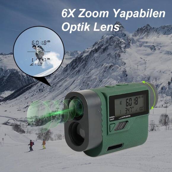 KOBB KBL1000 1Km Profesyonel Optik Dürbünlü Golf Lazer Metre + Hız Tespit Cihazı - 4