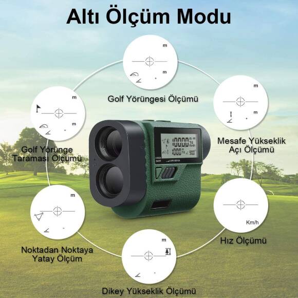 KOBB KBL1000 1Km Profesyonel Optik Dürbünlü Golf Lazer Metre + Hız Tespit Cihazı - 5