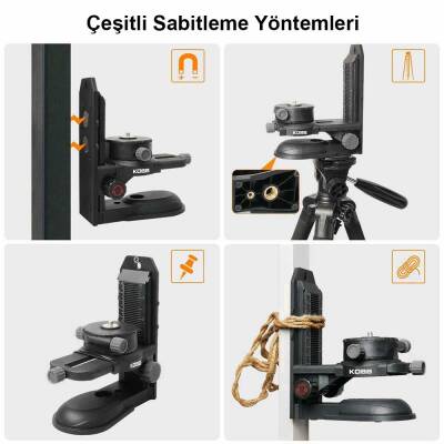 KOBB KBL10SET Mıknatıslı Hassas Ayarlanabilir Lazer Hizalama Aparatı+Mıknatıslı Lazer Hizalama Aparatı - 8