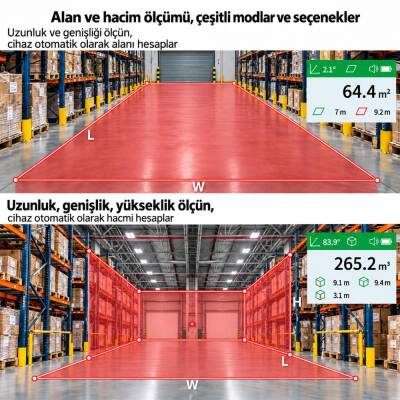 KOBB KBL1500 1500Mt 3.7V Li-ion LCD Ekran Şarjlı Profesyonel Optik Dürbünlü Golf Lazer Metre - 3