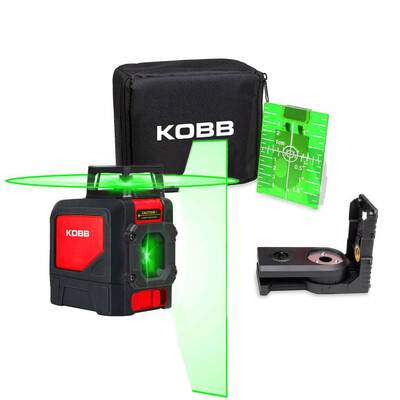 Kobb - KOBB KBL30G 25 Metre Profesyonel Yatay 360° ve Dikey Otomatik Hizalamalı Yeşil Çapraz Çizgi Lazer Distomat