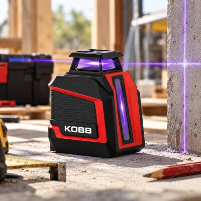 KOBB KBL30P 3.7V Li-ion Yatay 360° ve Dikey Otomatik Hizalamalı Mor Işık Profesyonel Lazer+Tripod - 8