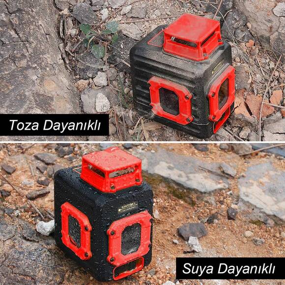 KOBB KBL33GTP 40 Metre Profesyonel Li-ion Şarjlı 2x90⁰/360⁰ Otomatik Hizalamalı Yeşil Çapraz Çizgi Lazer Distomat + Tripod