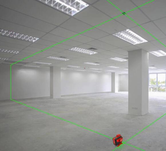 KOBB KBL35GTP Profesyonel Li-ion Şarjlı 4X360⁰ Otomatik Hizalamalı Yeşil Çapraz Çizgi Lazer Distomat+Tripod - 4