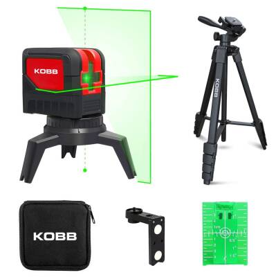 KOBB KBL92GTP 30M Profesyonel Yatay ve Dikey Otomatik Hizalamalı Yeşil Çapraz Çizgi Lazer,Noktalı Şakül Lazer Distomat - KOBB