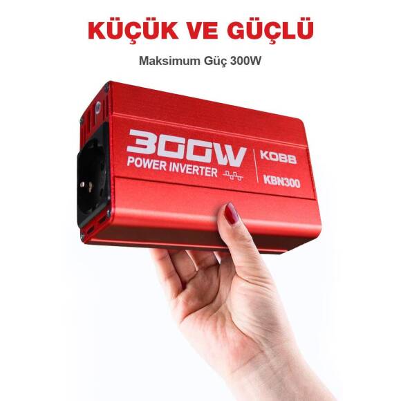KOBB KBN300 12V/220V 300Watt Modifiye Sinüs Dönüştürücü İnvertör - 4
