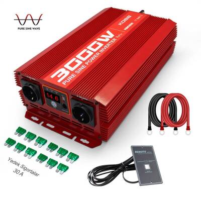 KOBB KBN3000 12V/220V 3000Watt Tam Sinüs Dönüştürücü İnvertör - KOBB