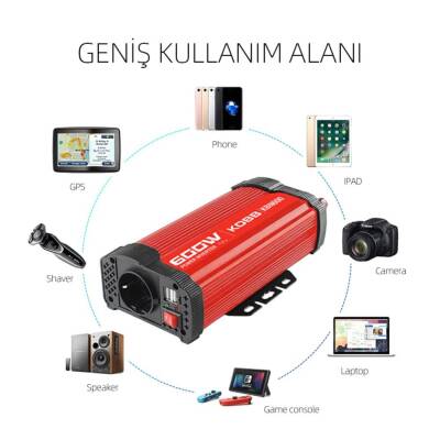 KOBB KBN600 12V/220V 600Watt Modifiye Sinüs Dönüştürücü İnvertör - 4