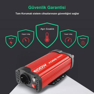 KOBB KBN600 12V/220V 600Watt Modifiye Sinüs Dönüştürücü İnvertör - 5