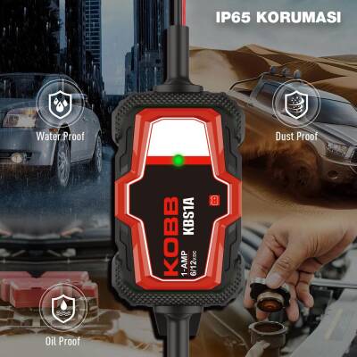 KOBB KBS1A 6V/12V 30Ah Akıllı Akü Şarj ve Akü Bakım / Desülfatör - 7