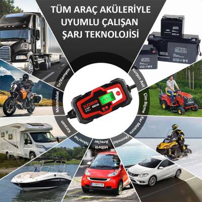 KOBB KBS4A 6/12V 120A Dijital Akü Şarj / Akü Bakım / Desülfatör ve Power Supply - 9