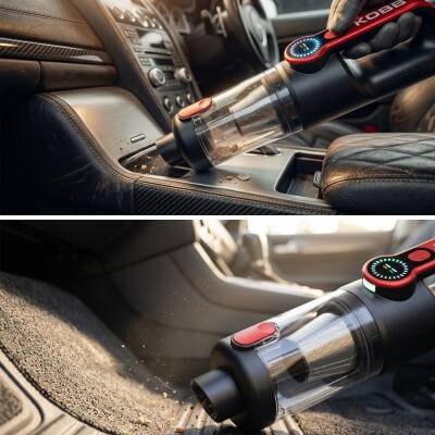 KOBB KBV20 12Volt/ Li-ion Şarjlı Kömürsüz Motor Hibrit Araç Süpürgesi + 8 Parça Aksesuar Seti + Taşıma Çantası - 3
