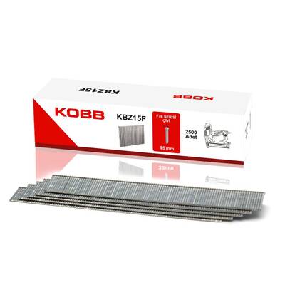 KOBB KBZ15F 15mm 2500 Adet F/E/J/8 Serisi Ağır Hizmet Tipi Kesik Başlı Çivi - Kobb (1)