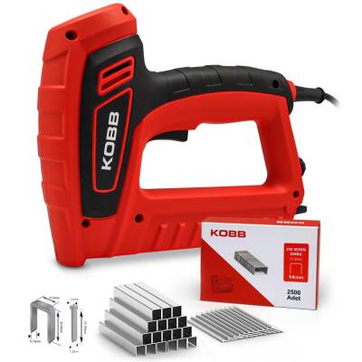 KOBB KBZ200 8-16mm Zımba ve 15-16mm Profesyonel Çivi Çakma Makinesi + 3000 adet Yedek Zımba ve Çivi - Kobb