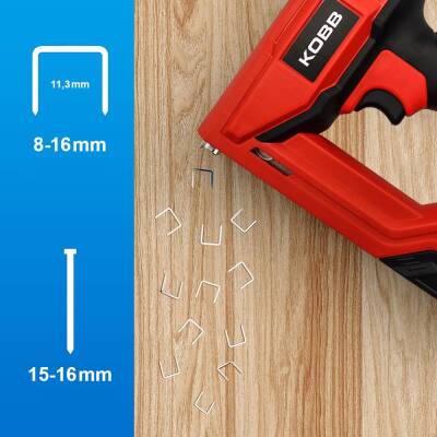 KOBB KBZ200B 8-16mm Zımba ve 15-16mm Profesyonel Çivi Çakma Makinesi + 3000 adet Yedek Zımba ve Çivi - Kobb (1)